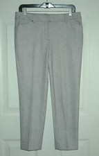 TALBOTS PANTS TROUSERS HAMPSHIRE ANKLE SZ 8P PETITE DOBBY PRINT PATTERN