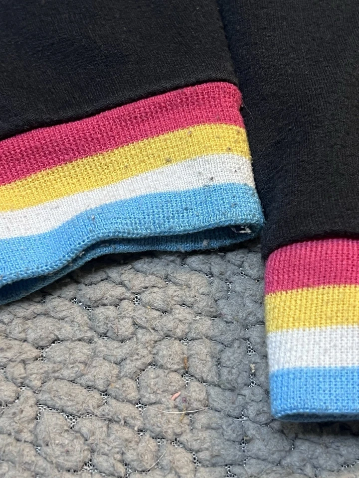 Sudadera Pullover Butter Niñas Talla 6 Camisa Manga Larga Negra y Rosa  Foto 3 de 4