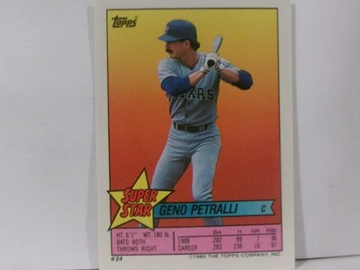 1989 Super Star Sticker Back Card #24 GENO PETRALLI-KEVIN MITCHELL / DEVON WHITE