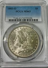 1883 O Morgan Silver Dollar PCGS MS63 blast white very nice coin!
