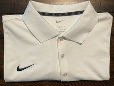 Nike Dri-Fit Men's Varsity Polo Men's Golf Shirt Size Extra Large White M51300