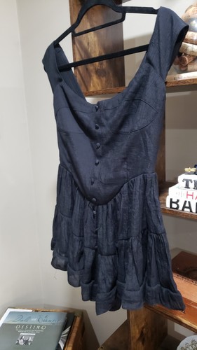 Abito pagliaccetto Vanessa Mooney Elisabeth 100% rayon medio NERO - Foto 8 di 15