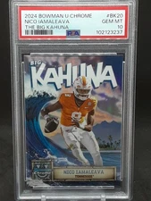 NICO IAMALEAVA 2024 BOWMAN CHROME U BIG KAHUNA PSA GM MT 10 TENNESSEE QQ