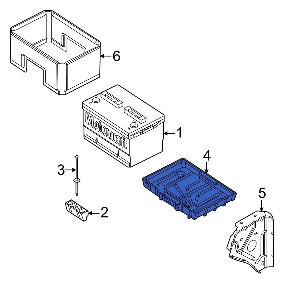 For Ford E-350 Super Duty 1999-2025 Ford 3C2Z10732A Battery Tray Foto 3 de 3