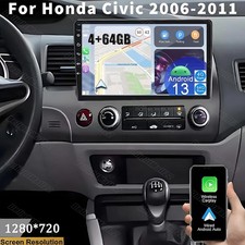 Android13 For Honda Civic 2006-2011 Apple CarPlay 64G Car Radio Stereo Wifi Auto