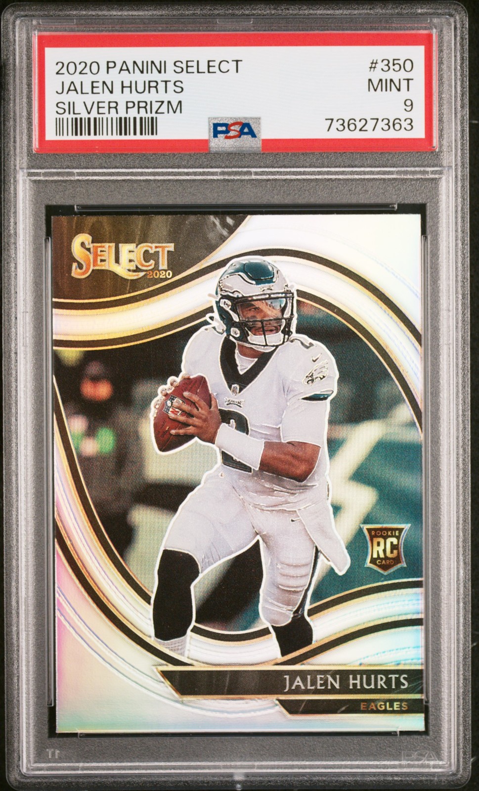 2020 Panini Select #350 Jalen Hurts Silver Prizm PSA 9