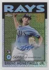 2021 Update Silver Pack 1986 Topps Chrome Baseball Brent Honeywell Jr Auto 19mf