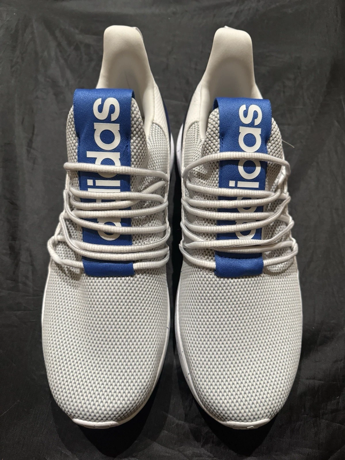 Nuove scarpe Adidas da uomo taglia 11 5 Lite Racer Adapt 7.0 bianche e blu royal IH3456