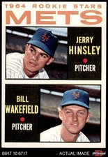 1964 Topps #576 Jerry Hinsley / Bill Wakefield Mets RCs RC 7 - NM