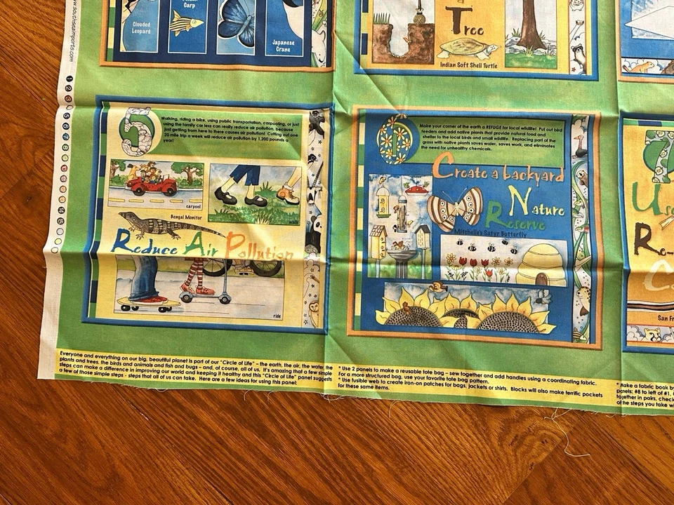 Panel de tela Circle of Life algodón Winky Wheeler SSI costura artesanal Foto 4 de 4