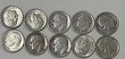 Lot of 10 U.S. Roosevelt Dimes 90% Silver Coin Lot