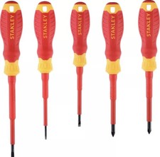 Stanley 5 Piece VDE Electricians Screwdriver PZ & Slotted Set STHT65556-0