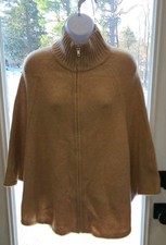 Wyatt 100 Cashmere Camel Colored Poncho M/L Quiet Luxury