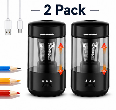 Electric Pencil Sharpener for Classroom, Fully Automatic Pencil Sharpener for 6-