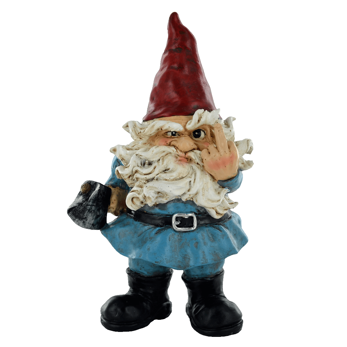 Gnome Middle Finger Salute Ornament Garden Rude Funny Statue Figure