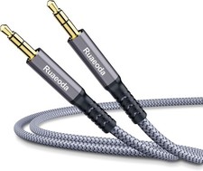Aux Cord 20 ft,3.5mm Audio Cable Male to Stereo 20Ft, Grey OD3.0