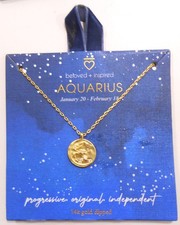 Beloved  Inspired 14K Gold Dipped CANCER Necklace 16  Gems Star Constellation