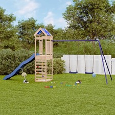WALPLUS Wooden Kids Outdoor Playset Solid Pine Garden Activity Centre