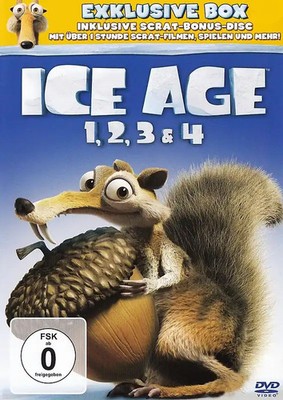 Ice Age 1, 2, 3 & 4  (inkl. Scrat-Bonus-Disc) | DVD A