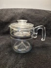 Vintage Pyrex 4-6 Cup Percolator Coffee Pot Stovetop Glass, 7756-B Complete