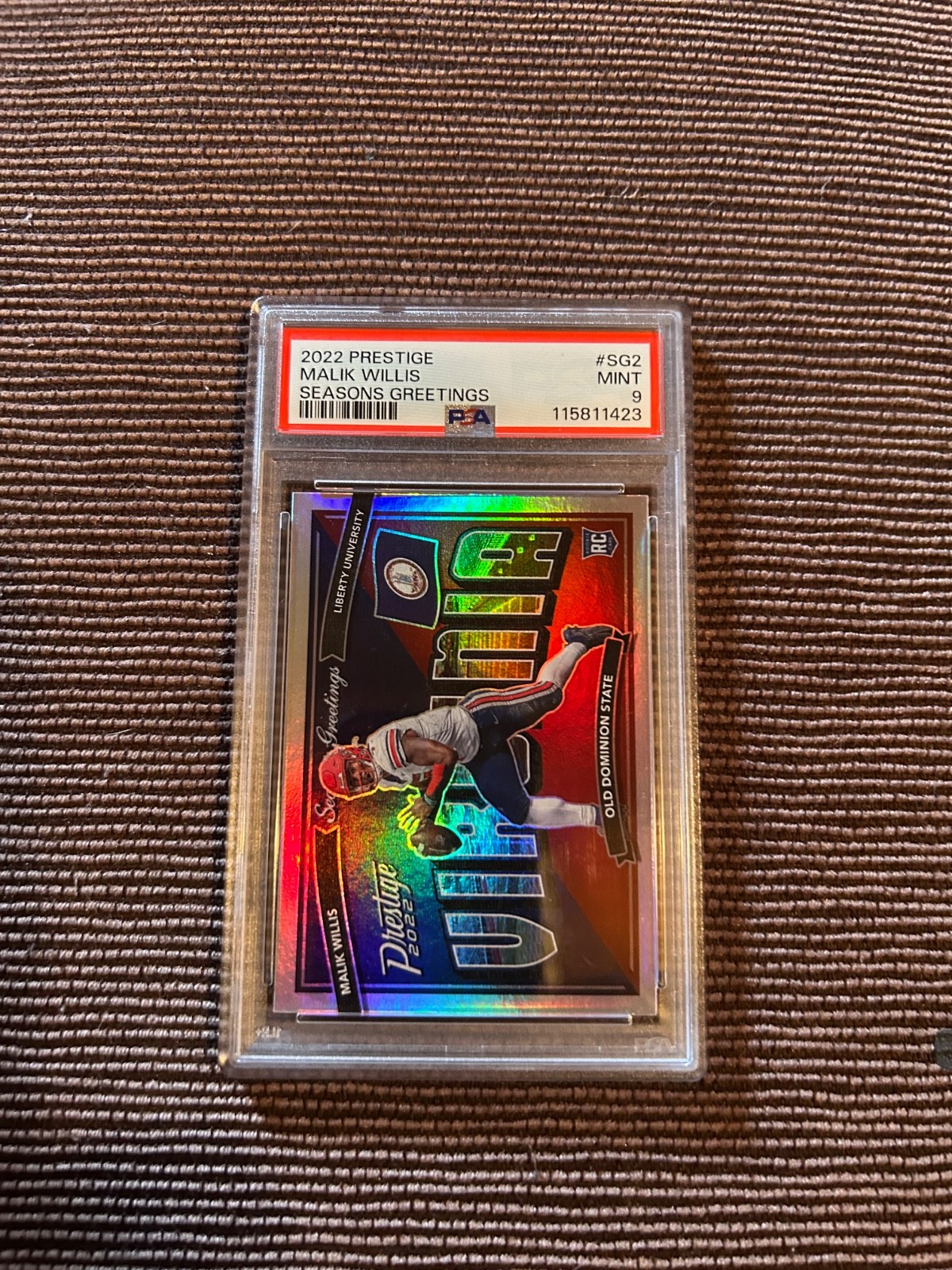 2022 Panini Prestige Seasons Greetings Rookie  #SG-2 Malik Willis PSA 9