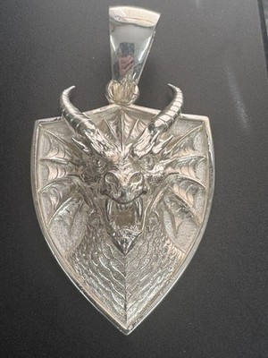 Dragon Shield Gallery Anhänger 94,5 g massiv Sterling Silber 925