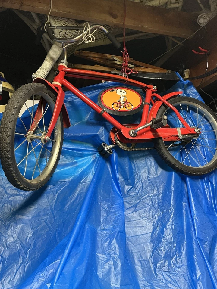 Bicicleta Roja Snopy Bicicleta Bicicleta Bicicleta 16 Pulgadas Niños Bicicleta con Ruedas de Entrenamiento EE. UU. Foto 2 de 4