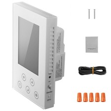 7-Day Programmable Thermostat Home for Radiant Underfloor Heating Cable White