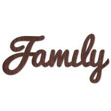 Cutout Sign Family Letter Wooden Wall Art Decor Wood Word Sculpture Signs Rus...