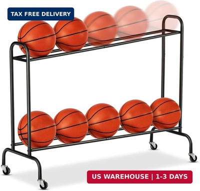 EXTCCT Tilt Basketball Rack Ball Storage Holder - Tilt Basketball Shooting Train