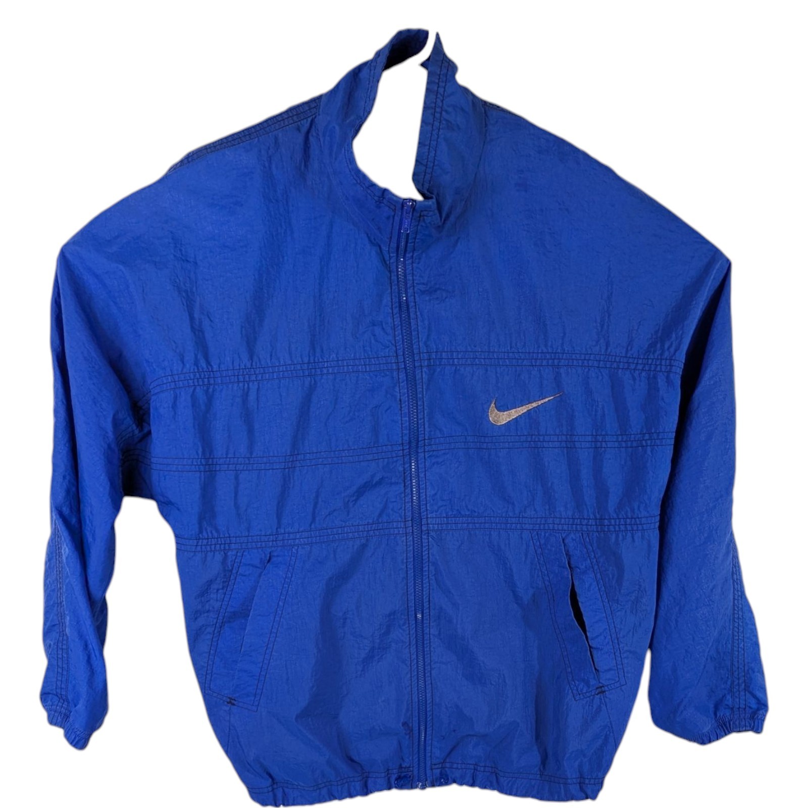 SACAI X NIKE Giacca a vento Nike anni 90 media ventilata blu full zip bianca pioggia etichetta vintage