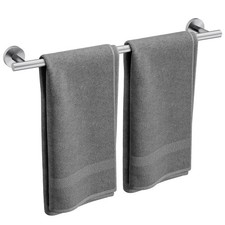 Brushed Nickel Towel Bar, 24 Inch Bathroom Towel Rack Modern Bathroom Decor