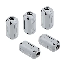 9mm Ferrite Cores Ring Clip-On RFI EMI Noise Suppression Cable Clip, Grey 5pcs