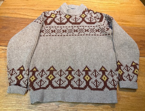 VTG 70's Pendleton Earthen Icelandic Shetland Wool Sweater Cabincore Dudesque L