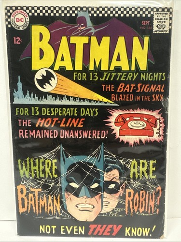 Batman 184 VG+ Carmine Infantino Joe Giella & Ira Schnapp Cover 1966