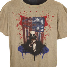 Uncle Sam T Shirt Womens Size XL Green Wcked Vrtues Activism Made In USA