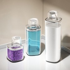 Sealed Laundry Detergent Can with Graduated Transparent Organizer for Laundry