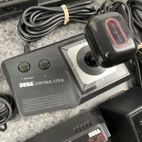 Sega Master System Console+Games+joystick+Light Gun+3D Glasses+Cables WORKS READ