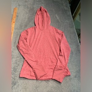 Athleta girl Pink Heathered Pullover Hoodie L/12