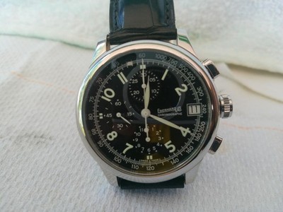 Eberhard Chronograph Men's Watch in Mint condition, plus boxes