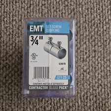 Halex 62807B 3 EMT Set-Screw Coupling 3/4" Lot Of 25