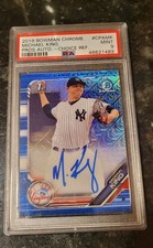 2019 Bowman Chrome RC Michael King Blue Refractor Choice 48/150 Auto PSA 9 SD