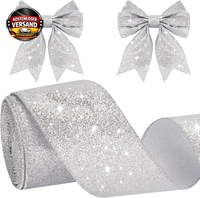 Geschenkband Mit Draht 6Cm 10M Dekorativ, Glitzernd, FüR Weihnachten Hochzeit