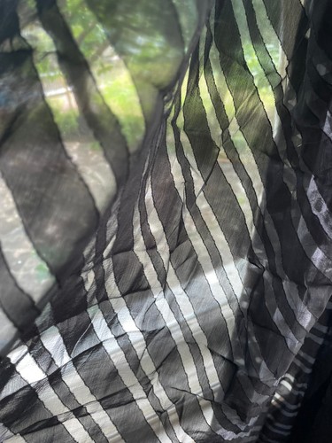 Exceptional quality vintage silk chiffon black fabric,118''x 44'',as new