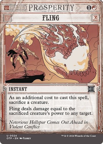 FLING x4 mtg NM-M Breaking News 4 Unc