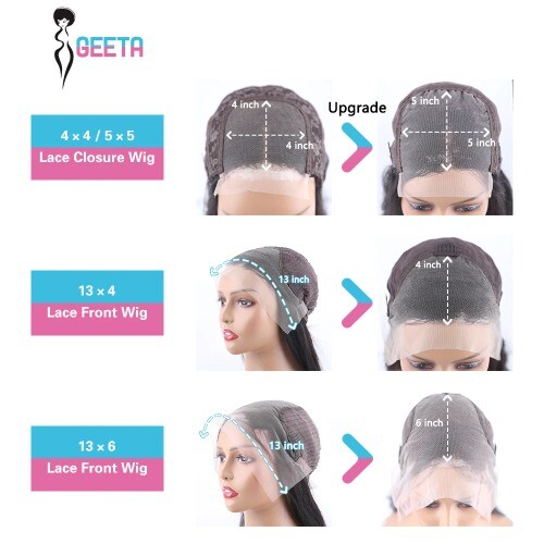 LaceFrontal Wig 13x6 Lace Front Wig Human Hair 30Inch Bone Straight Transparent - Bild 6 von 23