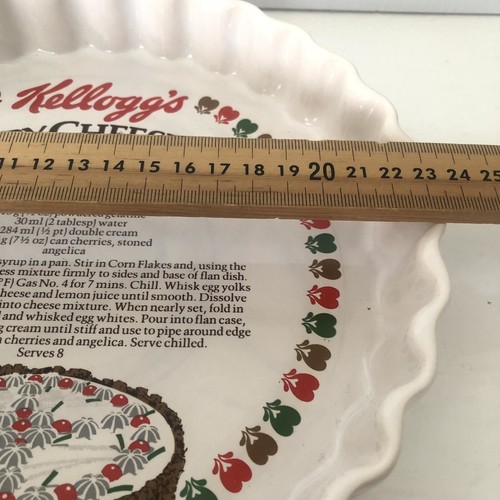 Vintage Ulster Ceramics Flan Dish Gourmet Kellogg's Cherry Cheesecake Ireland - Picture 5 of 6