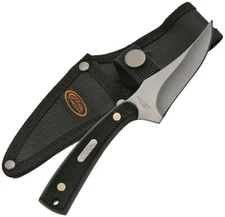 Rite Edge Fixed Knife 3.25" Stainless Steel Blade Black Sawcut Synthetic Handle