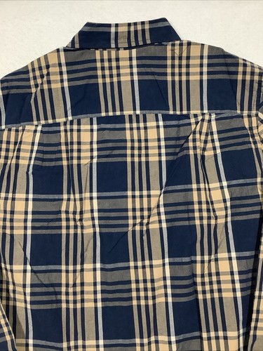 St. John's Bay Comfort Stretch Long Sleeve Button Down Shirt Men's Medium Blue - Picture 9 of 9