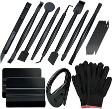 Auto Vinyl Wrap Film Tint Application Tool Kits With Squeegee Cutter Work Gloves